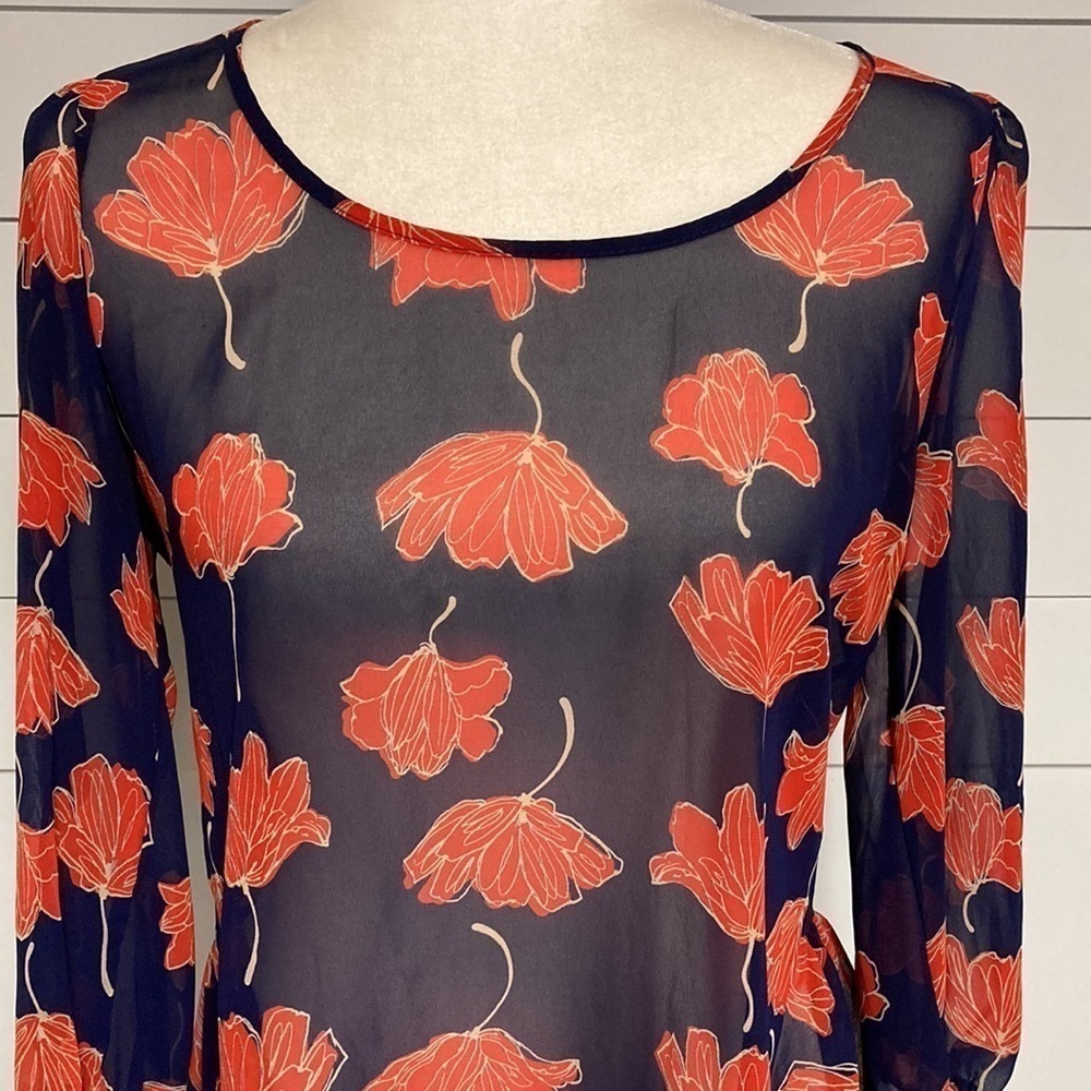 Needle & Thread Sheer Floral Top - Picture 3 of 10